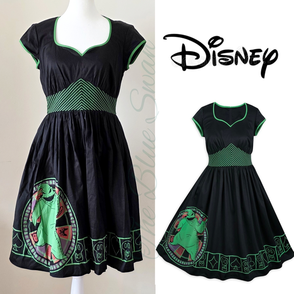 NWT Nightmare Before Christmas Oogie Boogie RARE Black and Green Dress S